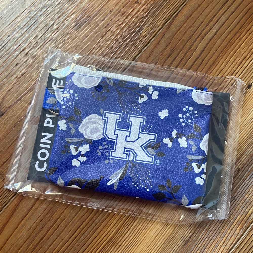 UK Coin Purse // Blue, White, Black and Gray